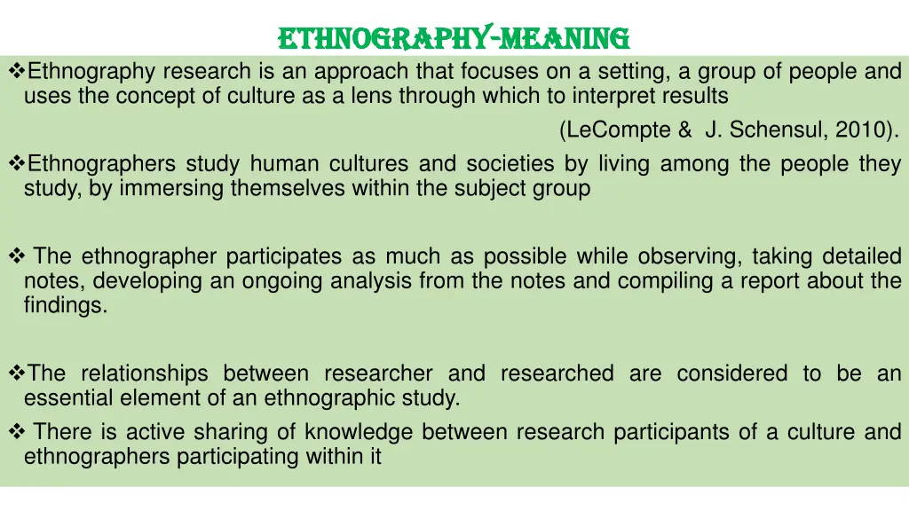 ethnography ethnography meaning