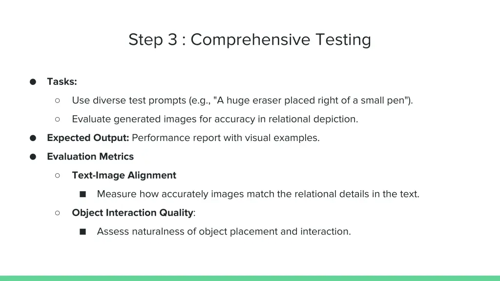 step 3 comprehensive testing