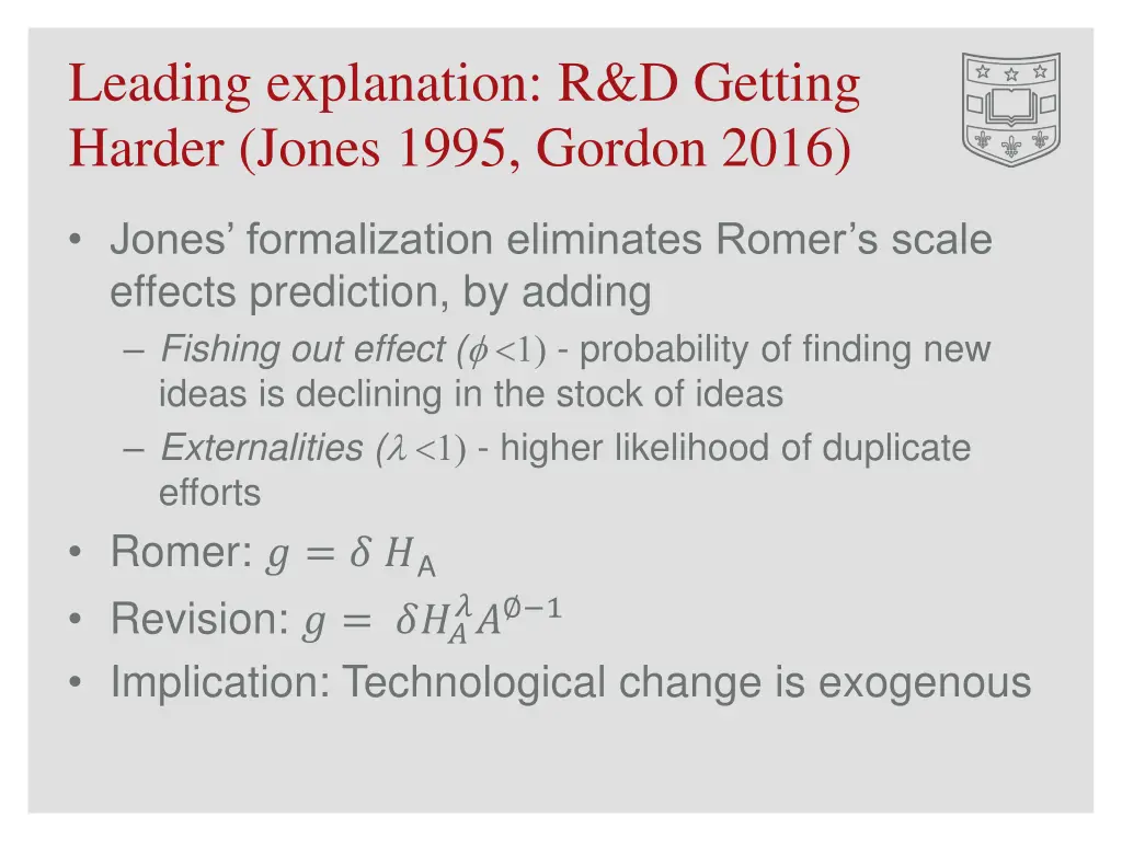 leading explanation r d getting harder jones 1995