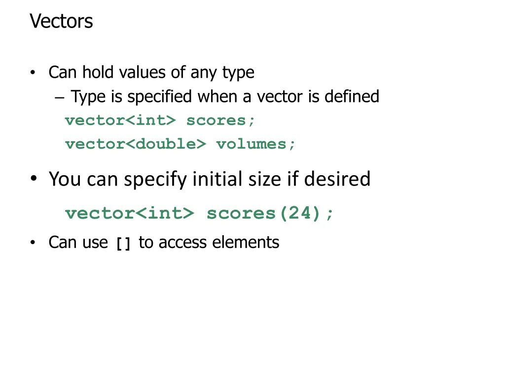 vectors