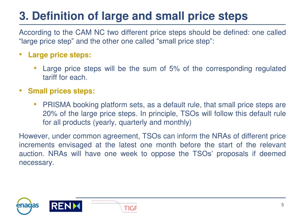 3 definition of large and small price steps