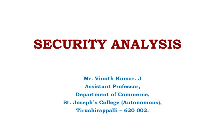 security analysis