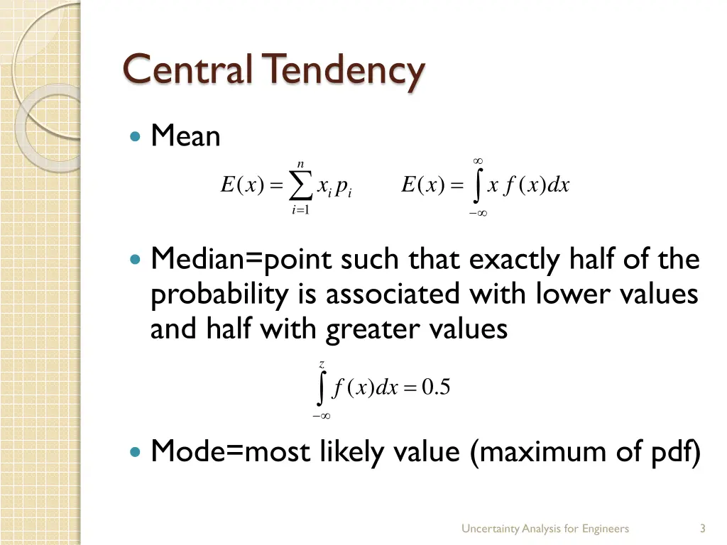 central tendency