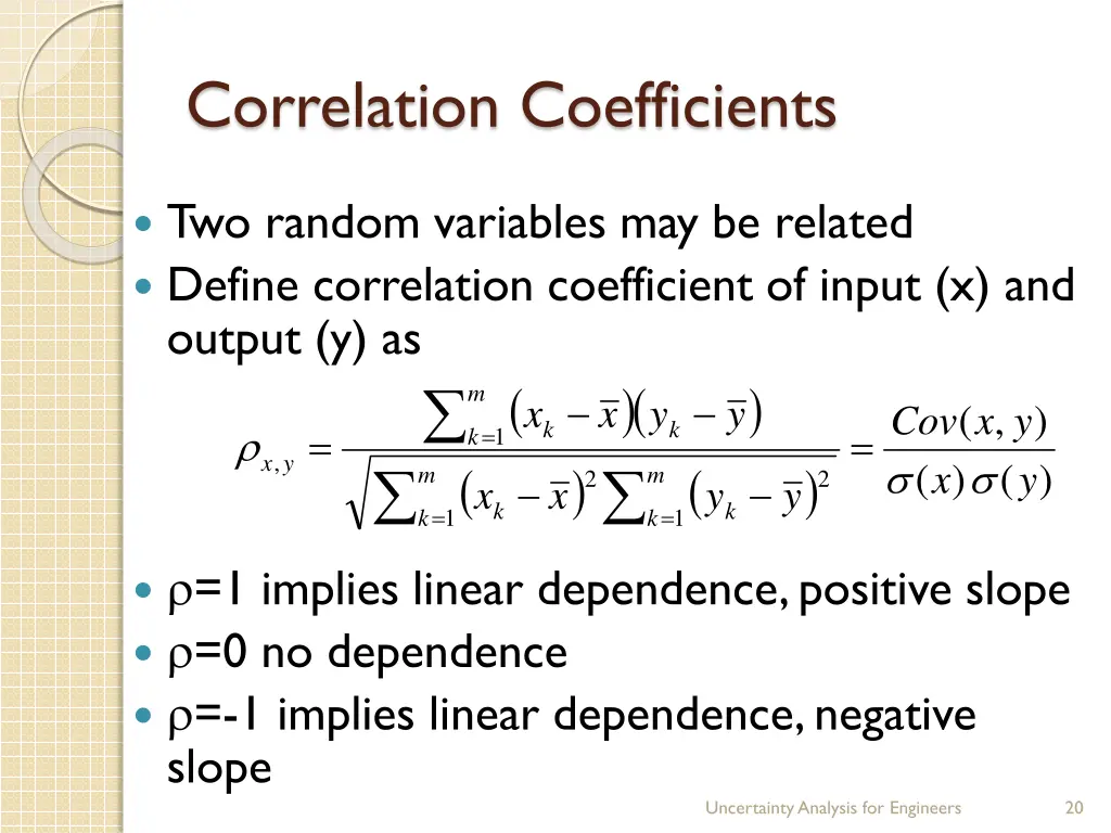 correlation coefficients