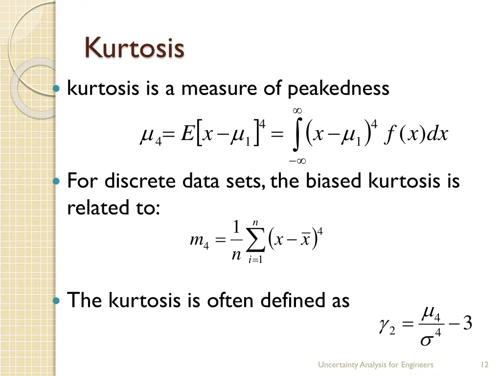 kurtosis