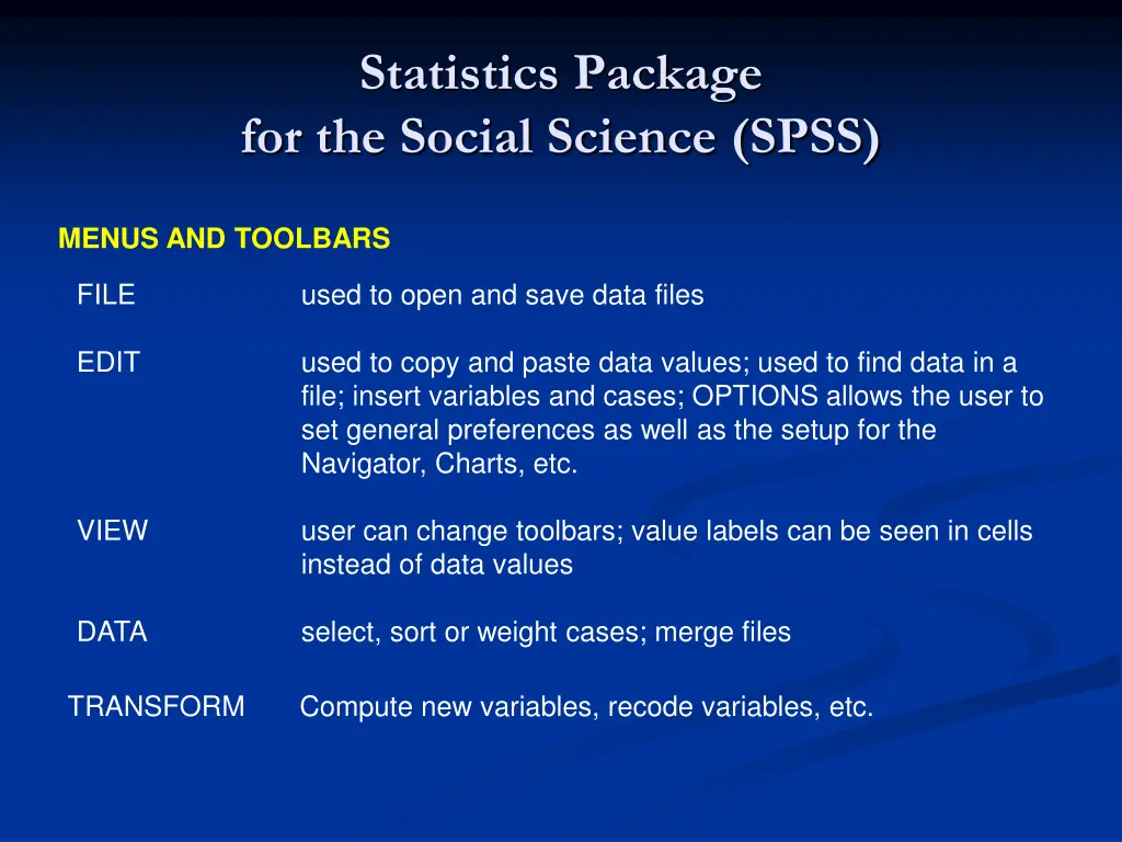 statistics package for the social science spss 1