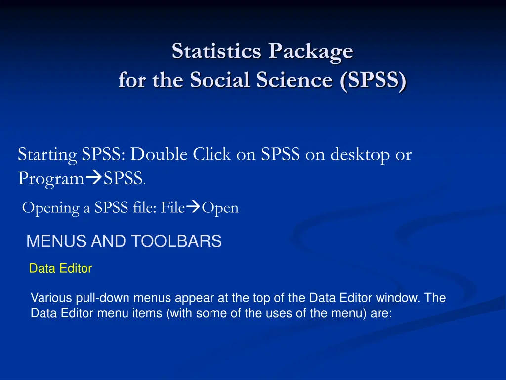 statistics package for the social science spss