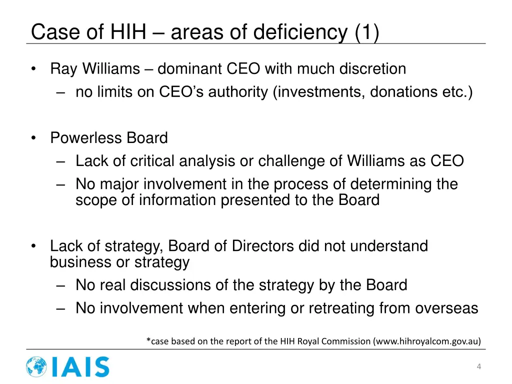 case of hih areas of deficiency 1