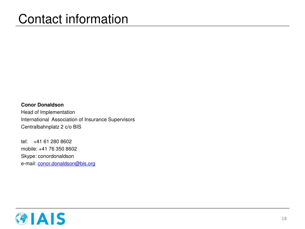 contact information
