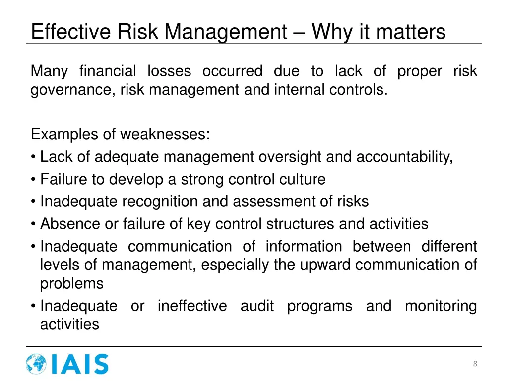 effective risk management why it matters