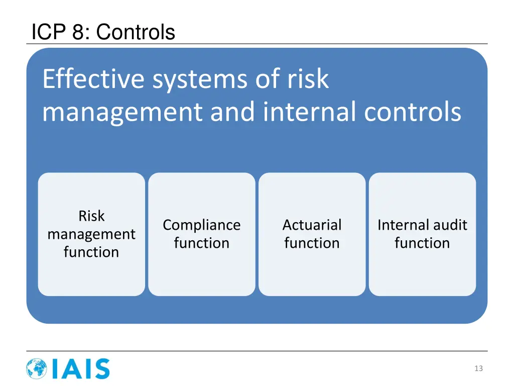 icp 8 controls