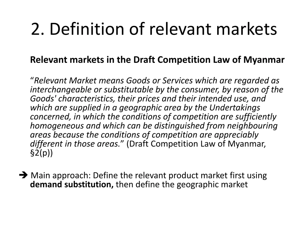 2 definition of relevant markets