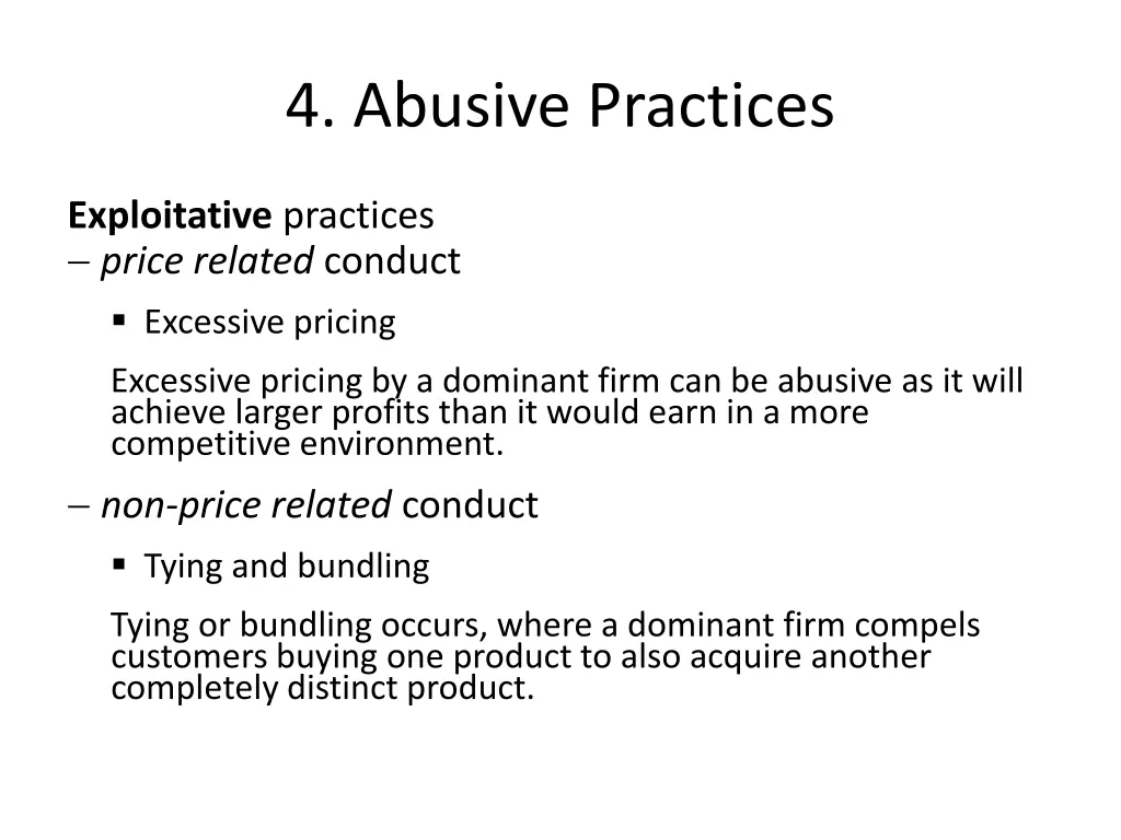 4 abusive practices 5