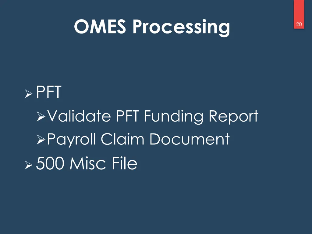 omes processing