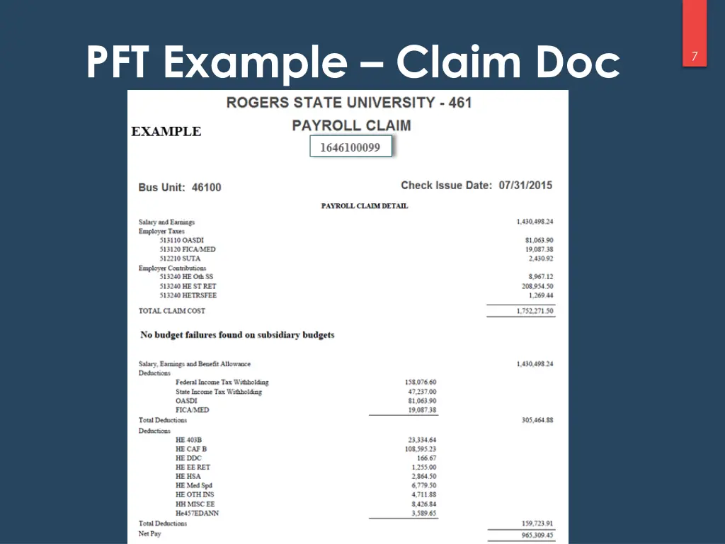 pft example claim doc
