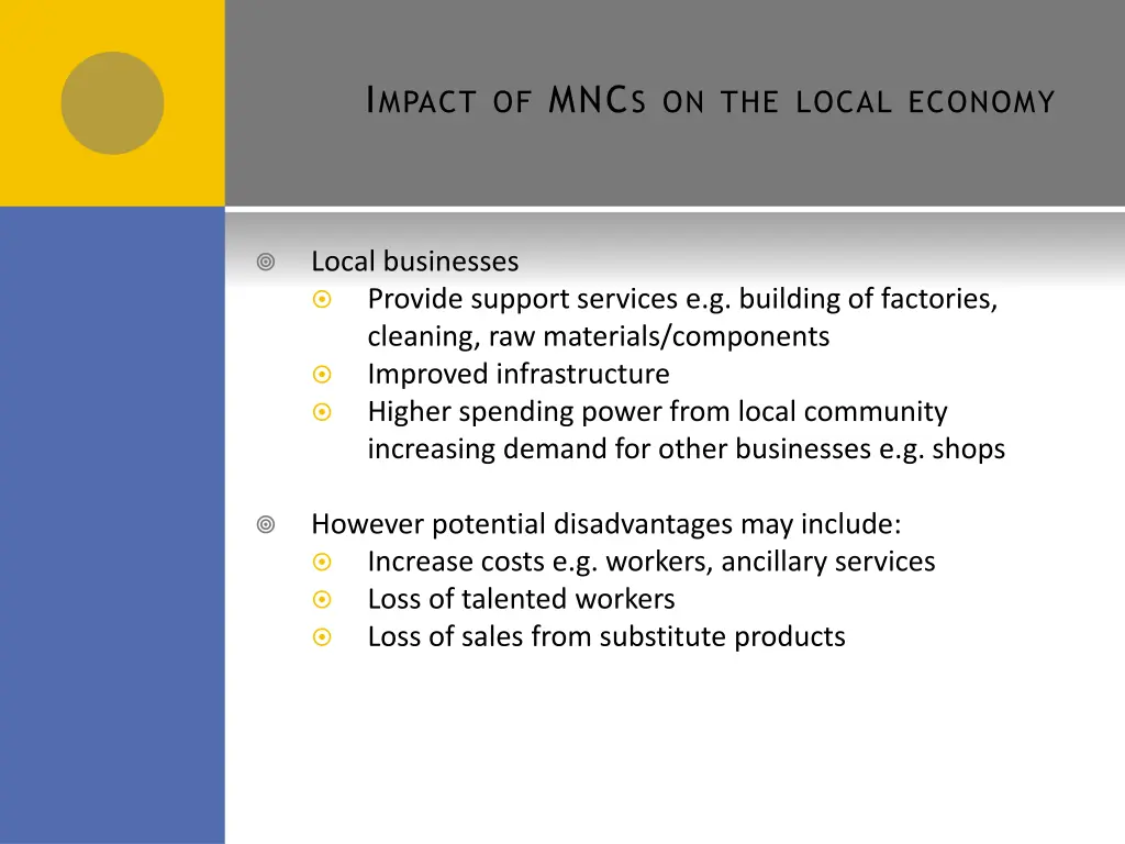 i mpact of mnc s on the local economy 1