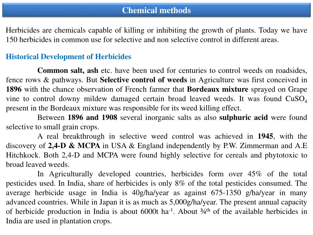 chemical methods