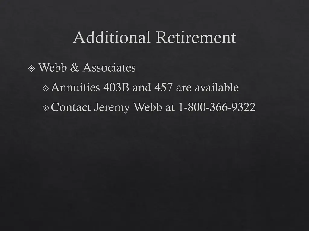 additional retirement