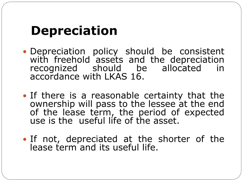 depreciation