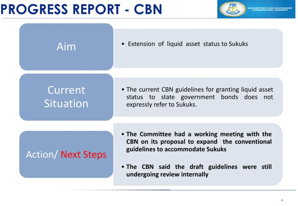 progress report cbn 1