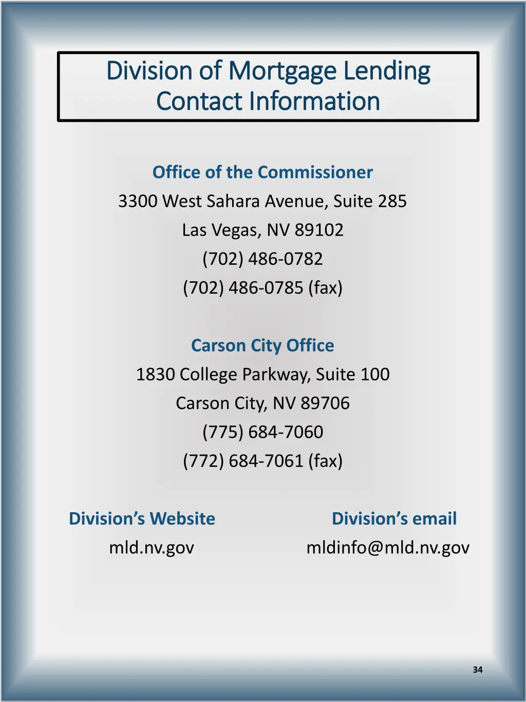 division of mortgage lending division of mortgage