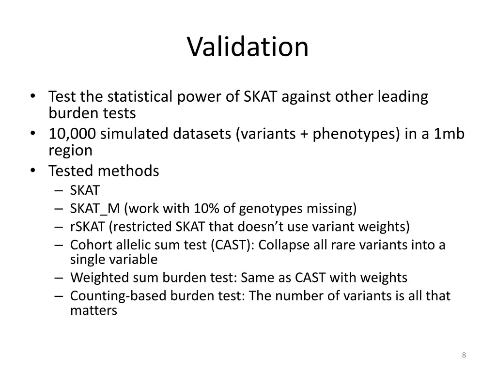 validation