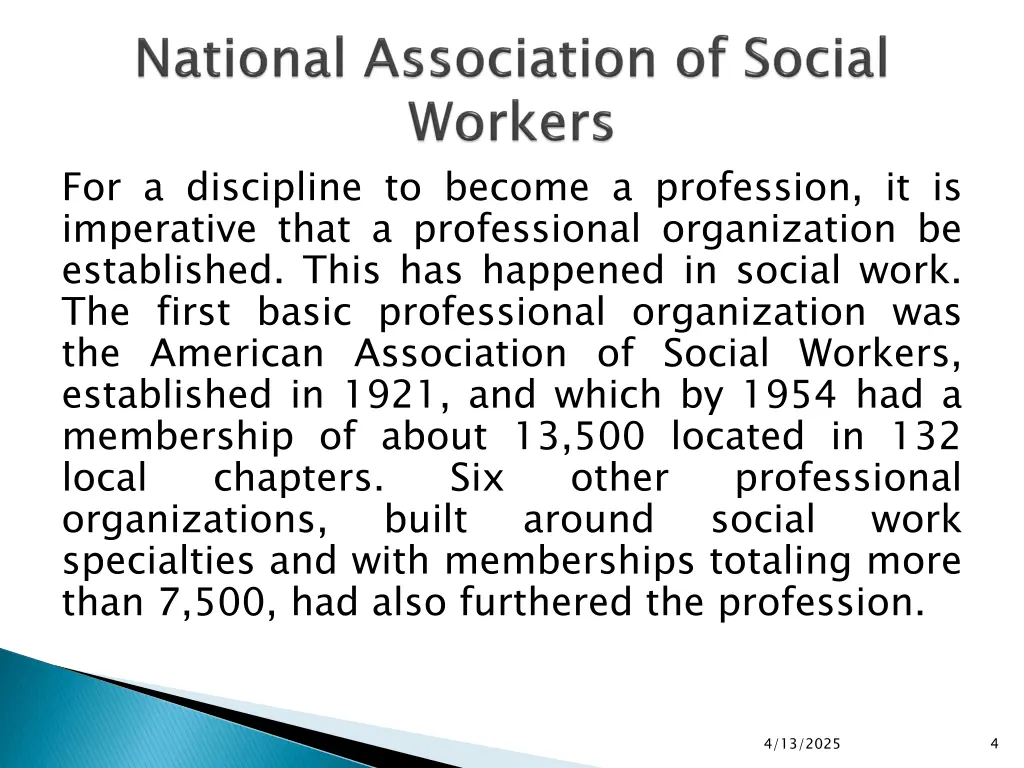 for a discipline to become a profession