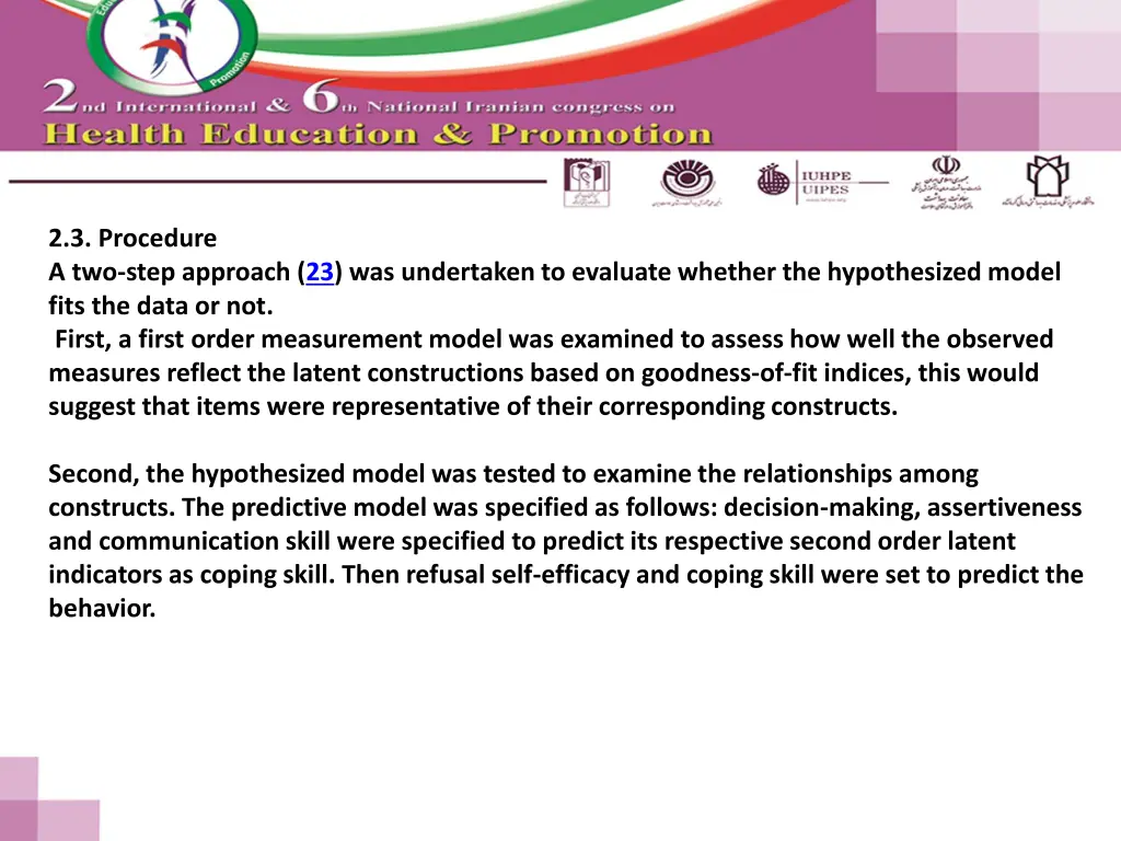 2 3 procedure a two step approach