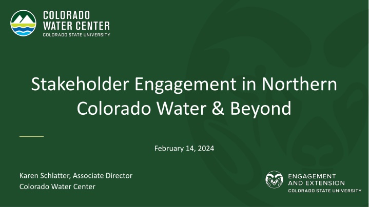 stakeholder engagement in northern colorado water