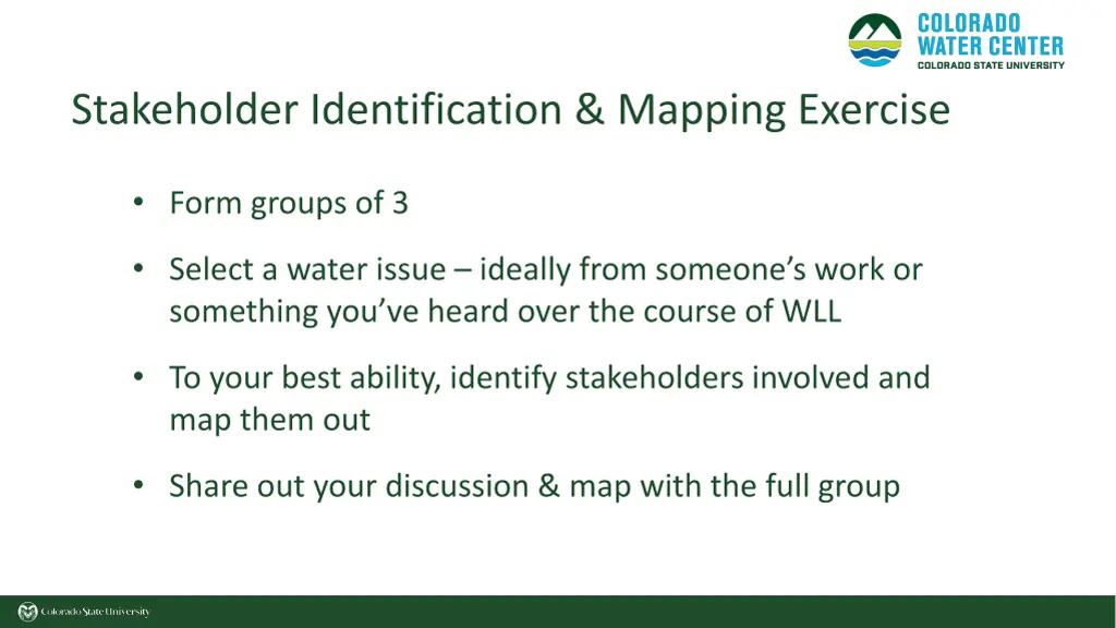 stakeholder identification mapping exercise