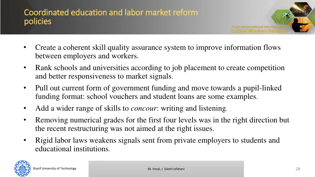 coordinated education and labor market reform