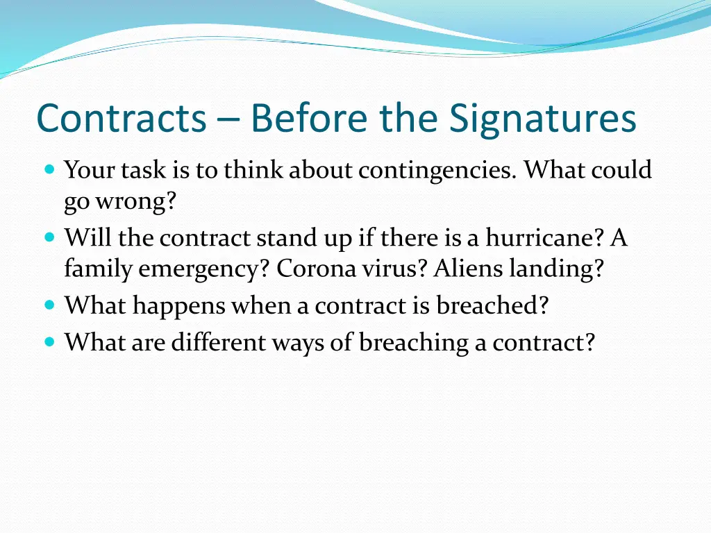 contracts before the signatures