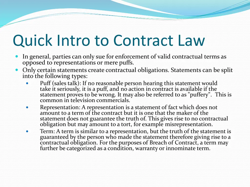 quick intro to contract law 1