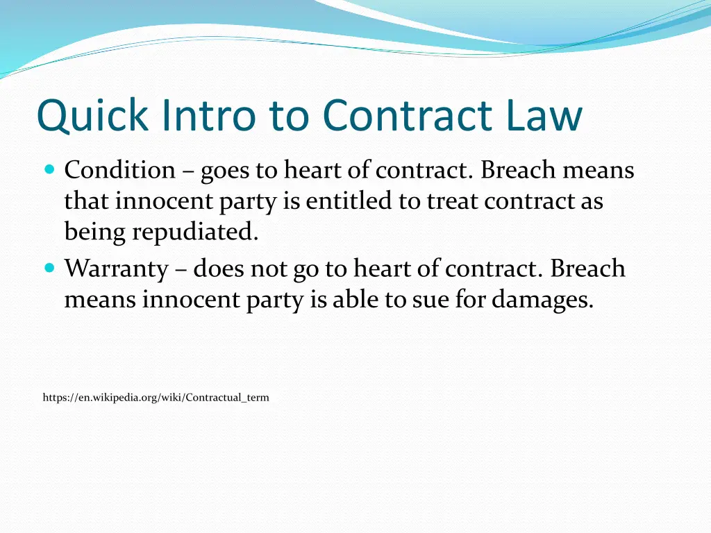 quick intro to contract law