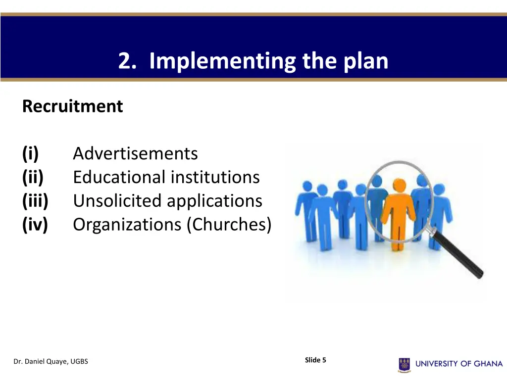 2 implementing the plan