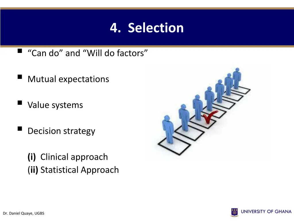4 selection