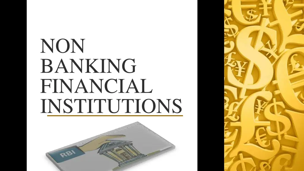 non banking financial institutions