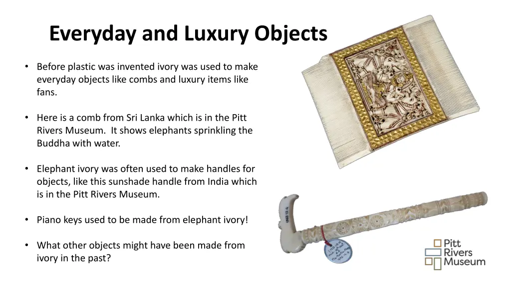 everyday and luxury objects