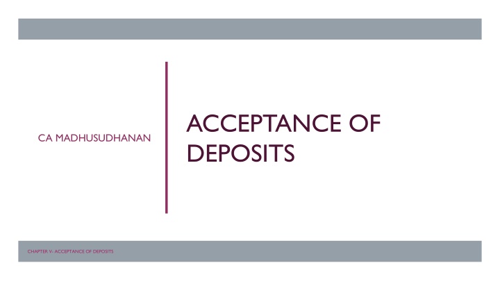 acceptance of deposits
