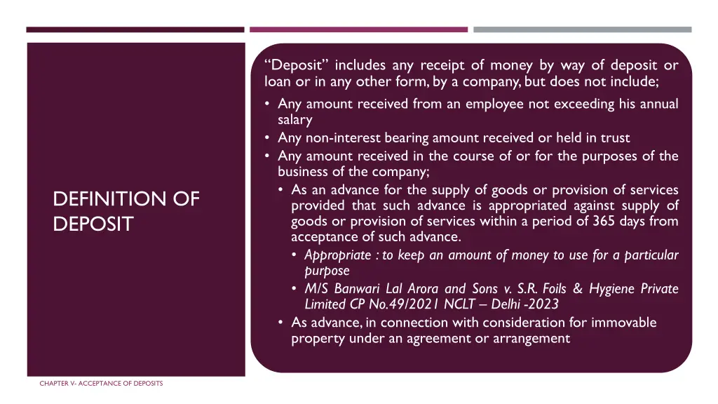 deposit includes any receipt of money 2