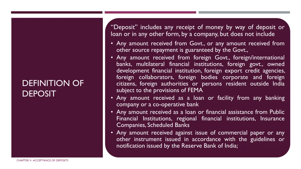 deposit includes any receipt of money