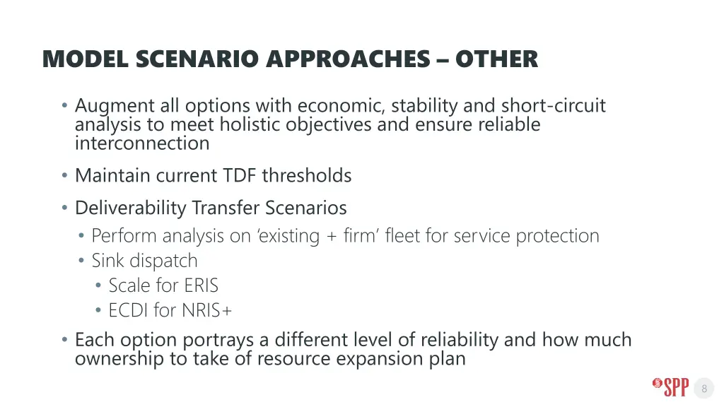 model scenario approaches other