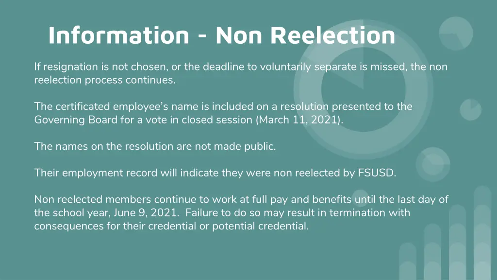 information non reelection