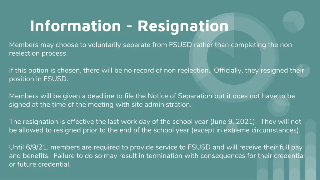 information resignation