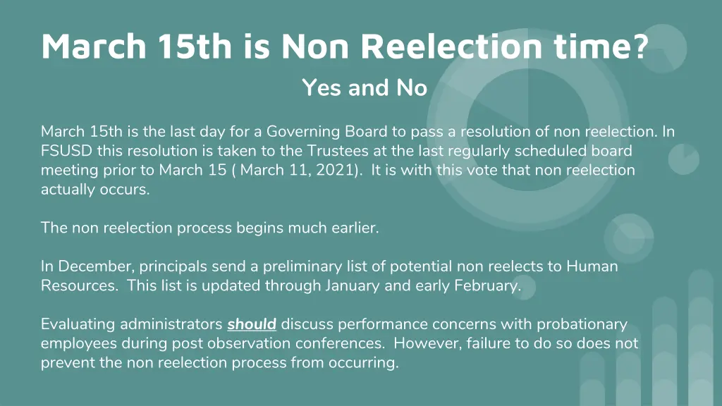 march 15th is non reelection time