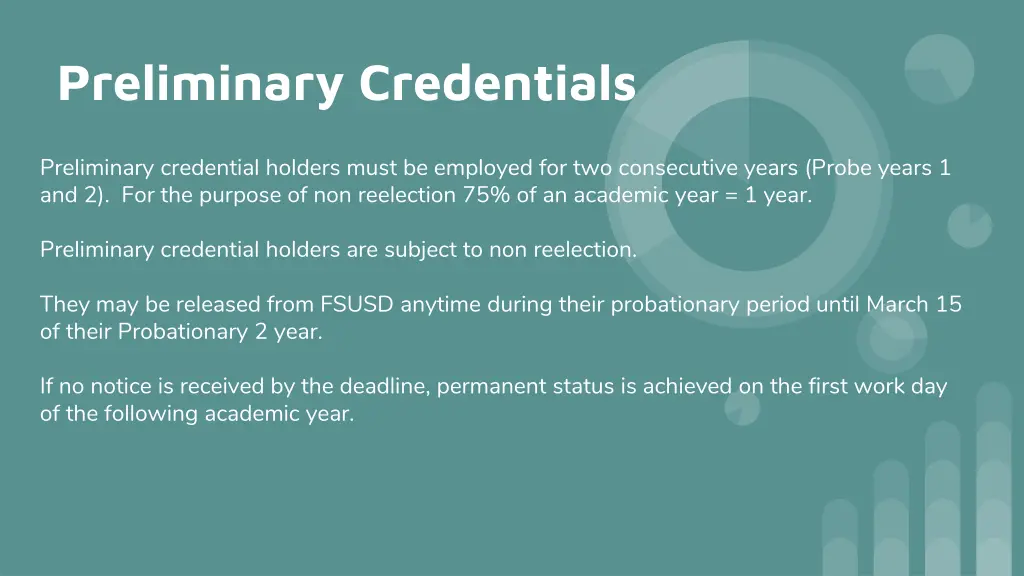preliminary credentials
