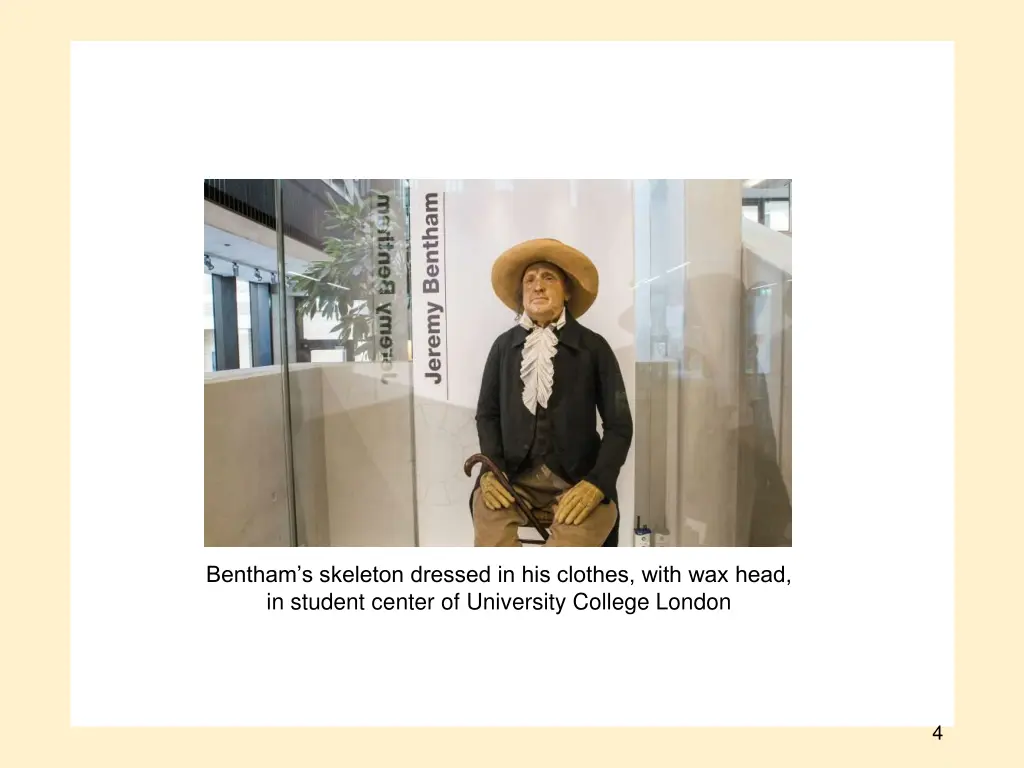 bentham s skeleton dressed in his clothes with