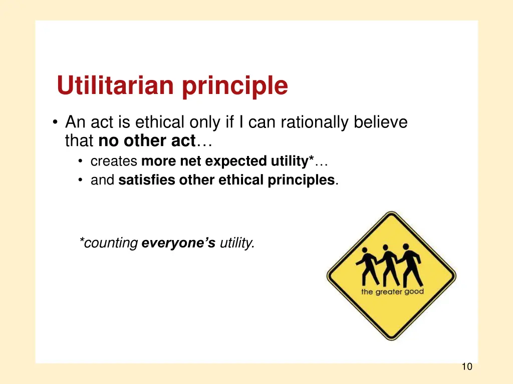 utilitarian principle 1