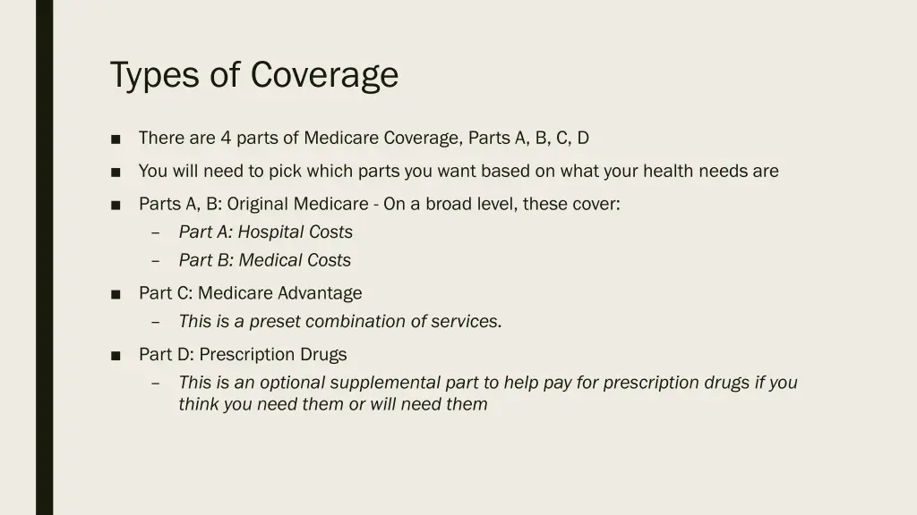 types of coverage