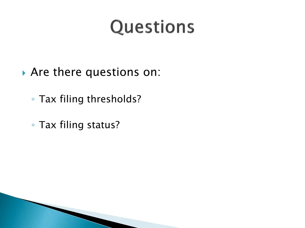 are there questions on